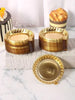 100pcs/Pack Plastic Mini Cake Dessert Trays With Metal Base, Suitable For Cake Decorating & Party, Wedding And Birthday Supplies, Home And Party Decorations
