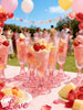 24/12/6pcs Set Pink & Champagne Glasses, Suitable For Wedding Season Themed Parties And Desserts, Can Be Used For Jelly, Pudding And Ice Cream Serving, Ideal For Weddings, Parties, Birthdays And Graduations, Festive And Convenient