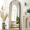 64"X 21" Arched Full Length Mirror Full Body Floor Mirrors, Black